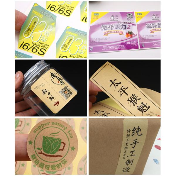 Custom Printed Logo Labels for Packaging Waterproof Sticker Printing Roll Label Round Stickers