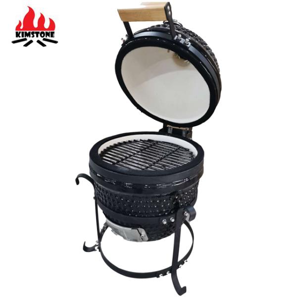 KIMSTONE 13 Zoll Kamado Grill Keramik Bbq Grill Mini Ceramic Smoker Kamado Ceramic Barbecue Grill