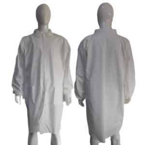 CE Nonwoven Workwear Customized White Microporous Lab Coat