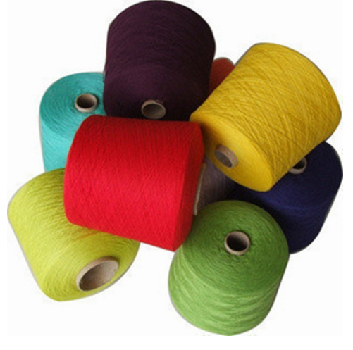 Anti Pilling Ne 21 Virgin Polyester Spun Yarn For Kintting Fabric , Single / Double Type