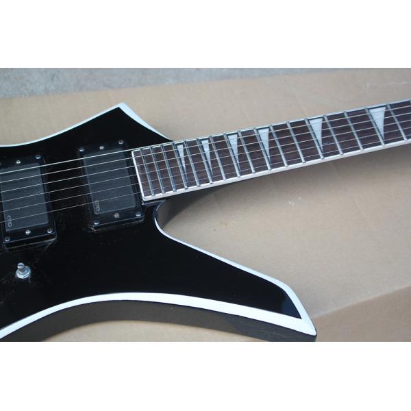 Factory Custom Black Body Electric Guitar whit Floyd Rose,White Binding Neck,Black Hardware,Rosewood Fretboard