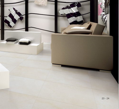Square Beige Marble Look Porcelain Tile 24 X 24 Inches Ceramic For Bathroom Wall