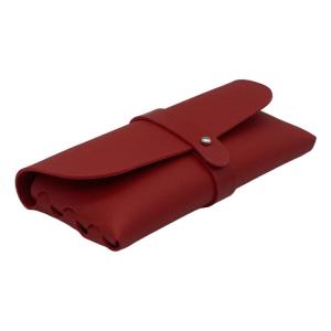 China Red Pu Handmade Personalized Cool 46mm Leather Glasses Pouch on sale