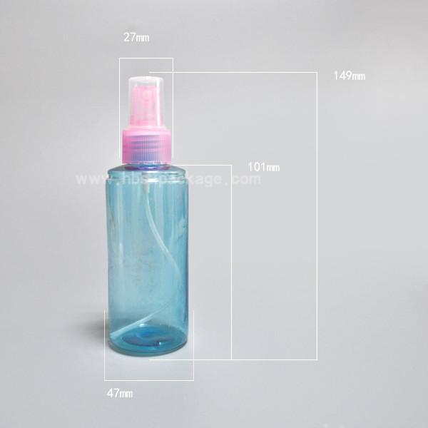 PET empty clear spray bottles Oval Flat Plastic Bottles For Oil with spray 100ml plastic spray bottle