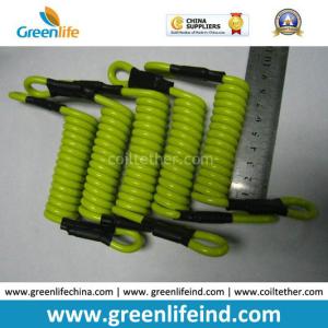 Solid Blue Plastic Elastic Spring Belt Coil Bungee Lanyard