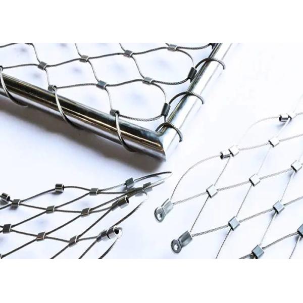 Buy Flexible Handrail Stainless Steel Rope Mesh Netting For Bridge Stairway at wholesale prices