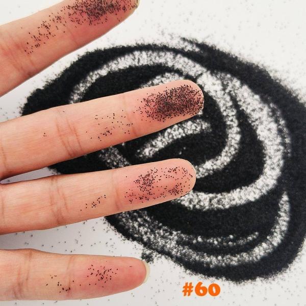Buy Surface Deburring Abrasive Black Aluminium Oxide Sandblasting Media 60 Mesh at wholesale prices