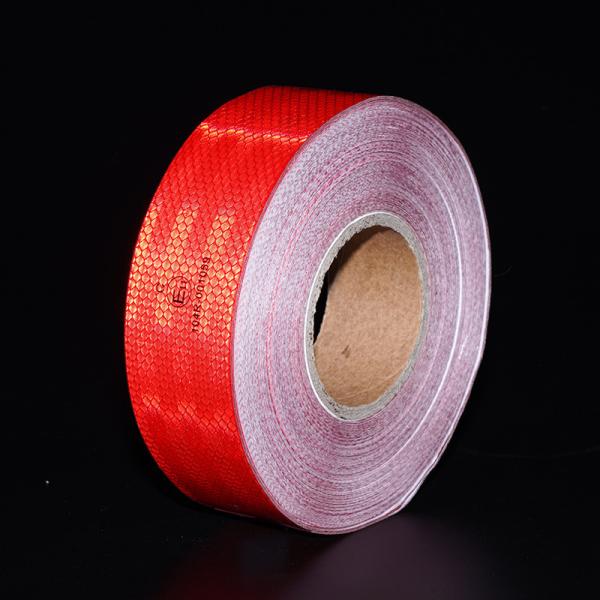 Red 2 inch Self Adhesive Conspicuity Emark ECE Reflective Tape for Truck Vehicle