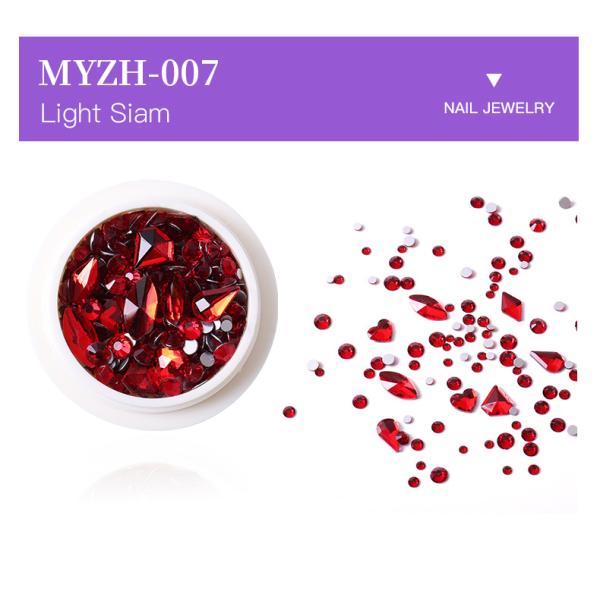 See Details Flat Bottom Mix Shape Glass Nail Diamond Rhinestones for Nail Art from Yiwu