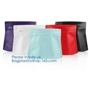 Biodegradable moistureproof Kraft aluminized foil flat bottom standup square