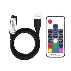 USB Interface Powered LED Mini Controller With 17 Keys RF Wireless Remote