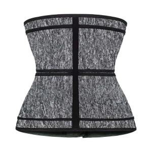 Neoprene Sauna Belt Double Belted Waist Trainer With Velcro Straps