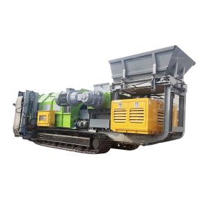 Industrial Mobile Plastic Metal Crusher Recycling Waste Plastic Glass Plastic
