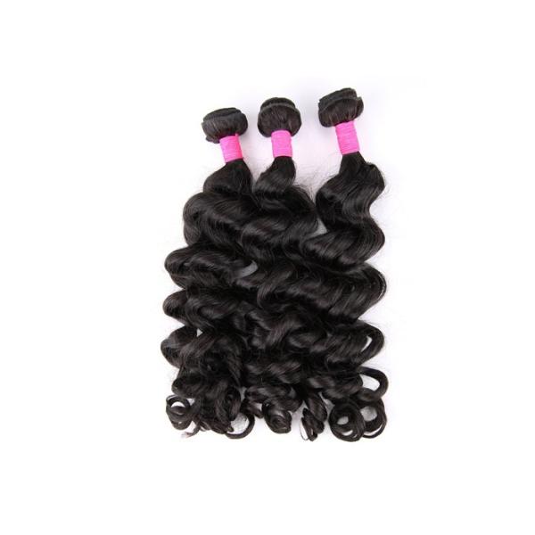 Original Color Virgin Human Hair Extensions Big Curl Natural Weave Can Be Straightened