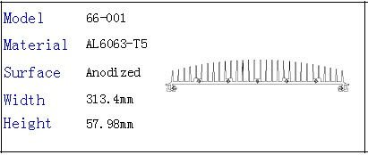40W 50W 60W Module Heatsink Extrusion Profiles With Good Heat Disspation