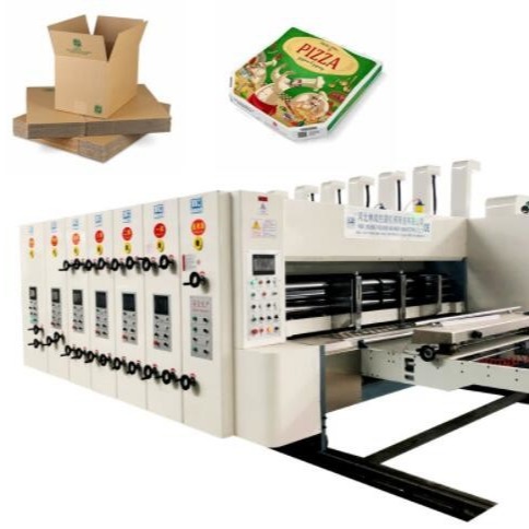Buy PLC Pizza Box Flexo Printing Slotting Machine 240mm Slot Depth at wholesale prices