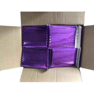 Poly Glossy Purple Metallic Bubble Mailers With Self Sealing