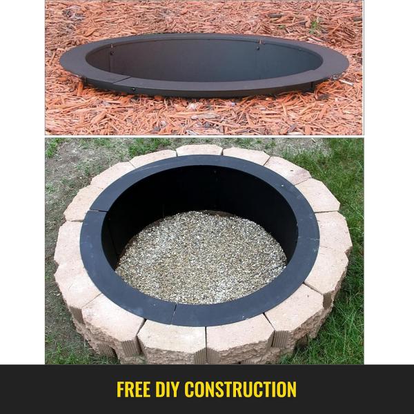 Fire Pit Insert for DIY Campfire Ring Heavy Duty Solid Steel Construction for Outdoor