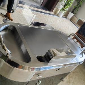 Stainless Steel 304 Gas Mobile Teppanyaki Grill Table