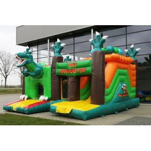 Multiplay Dinosaur Inflatable Bouncy Castle Combo Jumper Rentals With Slide