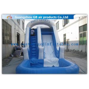 Amusement Park Bounce Round Water Slide Inflatable Slide With Pool