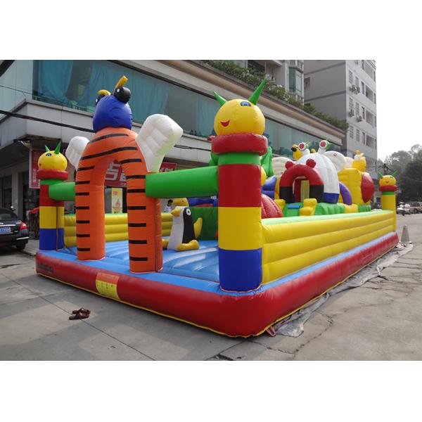 Customized Cartoon Inflatable Bouncy Castle Waterproof / Fire - Resistant