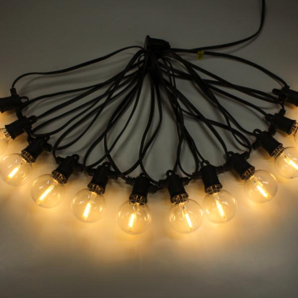 50FT 30FT Fairy LED String Light G40 Globe Party garland String Light Warm White Clear Vintage Bulbs Decorative Outdoor Backyard