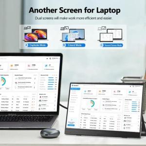 FHD IPS 15.6-Inch Portable Touch Monitor For Laptop PC PS Tablet With Case