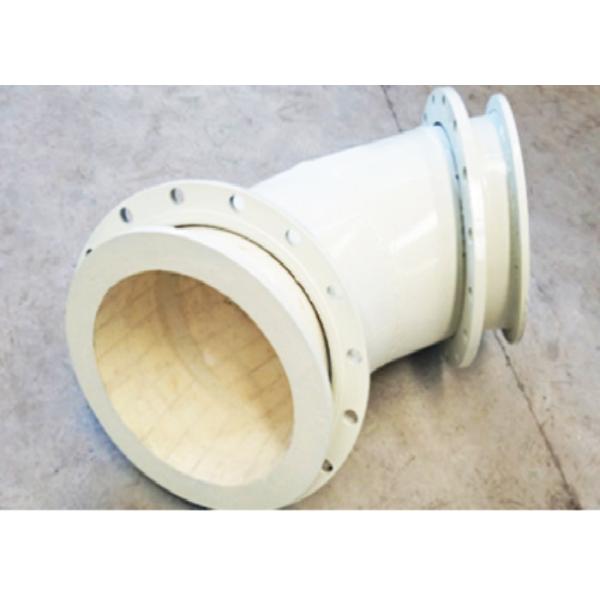 Buy 3.65g/Cm3 High Alumina Ceramic Lined Pipe Fittings , FBE Wear Resistant Elbow at wholesale prices