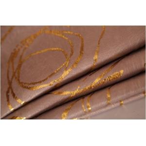 Embossed Black Out Window Curtain with Flocking