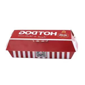 Customized Eco-Friendly Recyclable Hamburger Hot Dog Takeaway Packaging Box