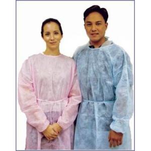 Non Woven Disposable Isolation Gowns 20-60G Protective Wear Blue / Yellow /
