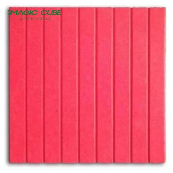 Buy Grooving Polyester Wall Panels 12mm Polyester Fiber Acoustic Panel with Fire-rated at wholesale prices