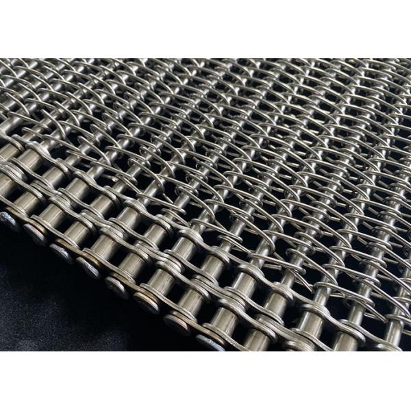 Buy Metal Stainless Steel 304 Mesh Chain Conveyor Belt With Rod at wholesale prices