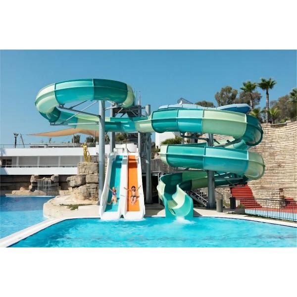 Amusement Park Rides Swimming Pool Equipment Sea Water Fiberglass Slide