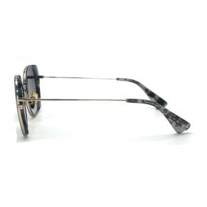 BS002M Acetate Metal Spectacles with polygonal eyeshape