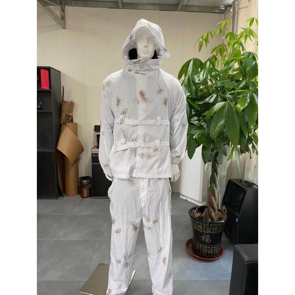 5xl 4xl 3xl Camo Ghillie Suit Army Hunting Outdoor Lightweight Hidden Tracking White