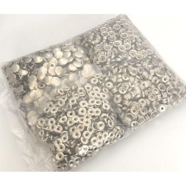 wholesale 201 15mm stainless Steel Iron clothing buttons metal Spring Snap Button fastner for Jacket