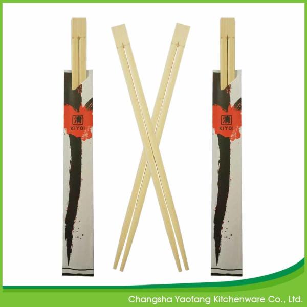 Buy Bamboo Biodegradable Chopsticks Twins 24cm Open Paper Packing at wholesale prices