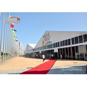 Transparent Outdoor Exhibition Tents Heat Resistant Glass Wall