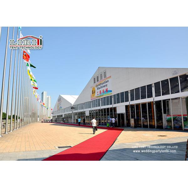 Transparent Outdoor Exhibition Tents Heat Resistant Glass Wall