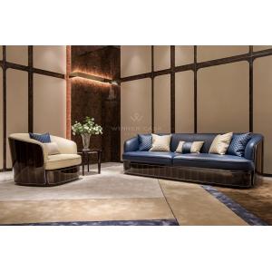 Modern Royal Living Room Furniture Italian Genuine Leather Sofa Set