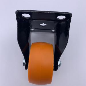 50mm Fixed Rigid Plate Polyurethane Tread Caster Wheel