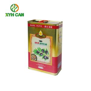 Rectangular Tin Containers Heathy 5L Oil CMYK Printing OEM Service