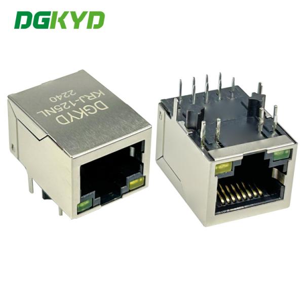 Buy Right Angle 10/100 RJ45 Ethernet Cable Connector With Magnetics For Adsl Modem at wholesale prices