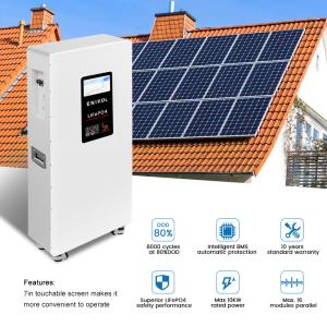 Long Cycle 51.2v 300ah Home Energy Storage Battery 15kwh With Touchscreen And