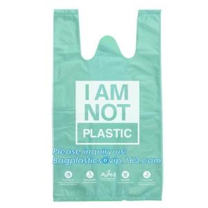 plastic t-shirt shape bag/ diaper sack bag with powder scent, biodegradable