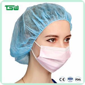 Round Non Woven Medical Bouffant Cap For Hospital