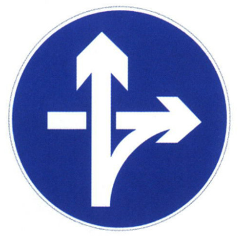 Round Sheet Road Driving Route Sign Board Aluminium Disc Green Color Outdoor Direction Signs Plate