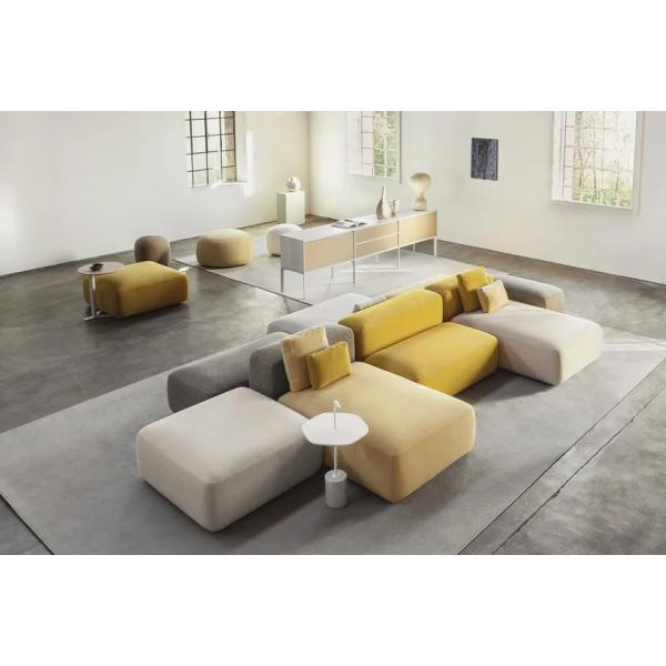 Customized Modular Plus Fabric Sofa With Removable Cover For Hotel Lounge